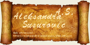 Aleksandra Susurović vizit kartica